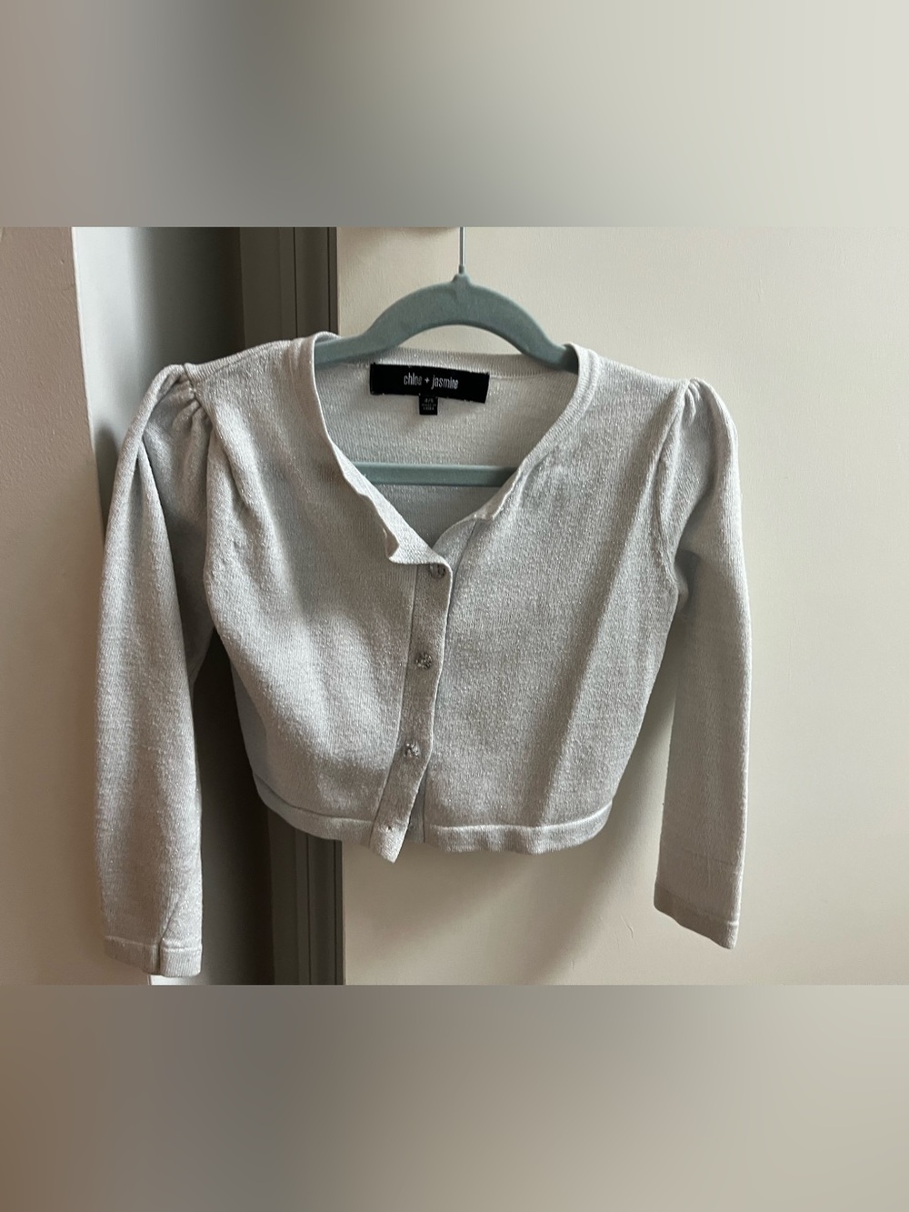 Chloe + Jasmine Silver Girls Cardigan